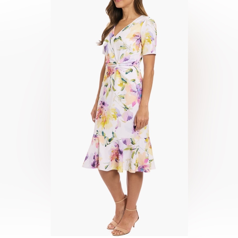 London Times Floral Twist Front dress NWT - Picture 4 of 4